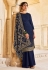 Navy blue georgette palazzo suit 973