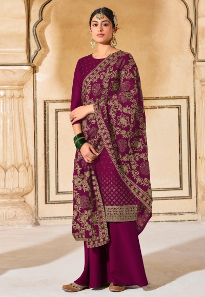 Purple georgette pakistani suit 974
