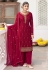 Georgette palazzo suit in Magenta colour 161329