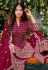 Faux georgette palazzo suit in Magenta colour 2040