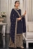 Georgette palazzo suit in Navy blue colour 1448E
