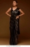 Bollywood model Black georgette sequins saree
