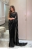 Bollywood Model black sequins party wear saree