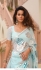 Bollywood Manish Malhotra inspired sea blue sequins saree