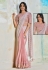 Satin silk Saree with blouse in Pink colour 22402