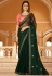 Chinon Saree with blouse in Green colour 5434