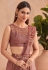 Silk designer Saree with blouse in Rust colour 7311