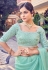 Organza Saree with blouse in Sea green colour 48003