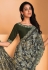 Satin crepe Saree with blouse in Camo green colour 22905