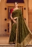 Silk Saree with blouse in Mehndi colour 4111
