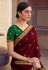 Silk Saree with blouse in Maroon colour 4116