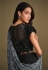 Crepe designer Saree in Black colour 23016