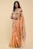 Cotton Saree with blouse in Peach colour 501