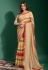 Chiffon Saree with blouse in Beige colour 2015