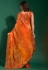 Chiffon light weight Saree in Orange colour 224