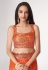 Organza Saree with blouse in Orange colour 1102