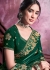 Organza Crepe silk Saree with blouse in Green color