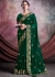 Organza Crepe silk Saree with blouse in Green color