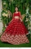 Bollywood Model Red Net bridal lehenga choli