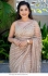 Bollywood model net Beige fancy work wedding saree