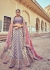 Woven Zari Banarasi silk lehenga choli in Lavender color