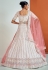 Georgette a line lehenga choli in Off white colour 57003
