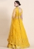 Georgette a line lehenga choli in Yellow colour 5022