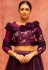 Satin silk party wear lehenga choli in Purple colour 1225B