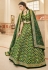 Art silk a line lehenga choli in Green colour 7428