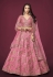 Silk circular lehenga choli in Pink colour 7812