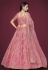 Silk circular lehenga choli in Pink colour 7812