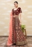 Velvet a line lehenga choli in Maroon colour 835A