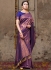 Purple Pure Silk Festival Wear Weaving Saree MAHALAXMI 434C