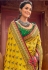 Yellow banarasi silk festival wear saree 6901