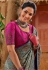 Grey banarasi silk festival wear saree 6903