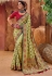 Pista banarasi silk festival wear saree 6907