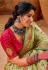 Pista banarasi silk festival wear saree 6907