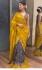 Bollywood Model Yellow two piece saburi silk ruffle party wear saree