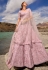 Light pink organza lehenga choli 7410