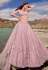 Light pink organza lehenga choli 7410