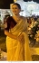 Bollywood Model Golden pure tissue crush silk wedding saree