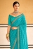 Blue georgette designer Bhandini saree with blouse 1002