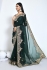 Green organza silk embroidered saree with blouse N8122C