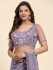 Stitched Saree with blouse in Lavender colour 102073C