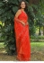 Bollywood Model red pure organza designer saree