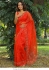 Bollywood Model red pure organza designer saree