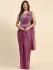 Stitched Saree with blouse in pink colour A329
