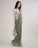 Stitched Saree with blouse in green colour KAT215