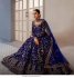 Bollywood Model Velvet Embroidery wedding lehenga in blue color