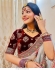 Bollywood Model Seagreen and maroon Organza silk saree